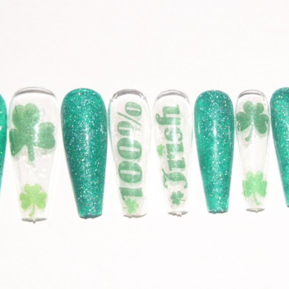 100% Irish- press on nail set - Picture 6 of 9